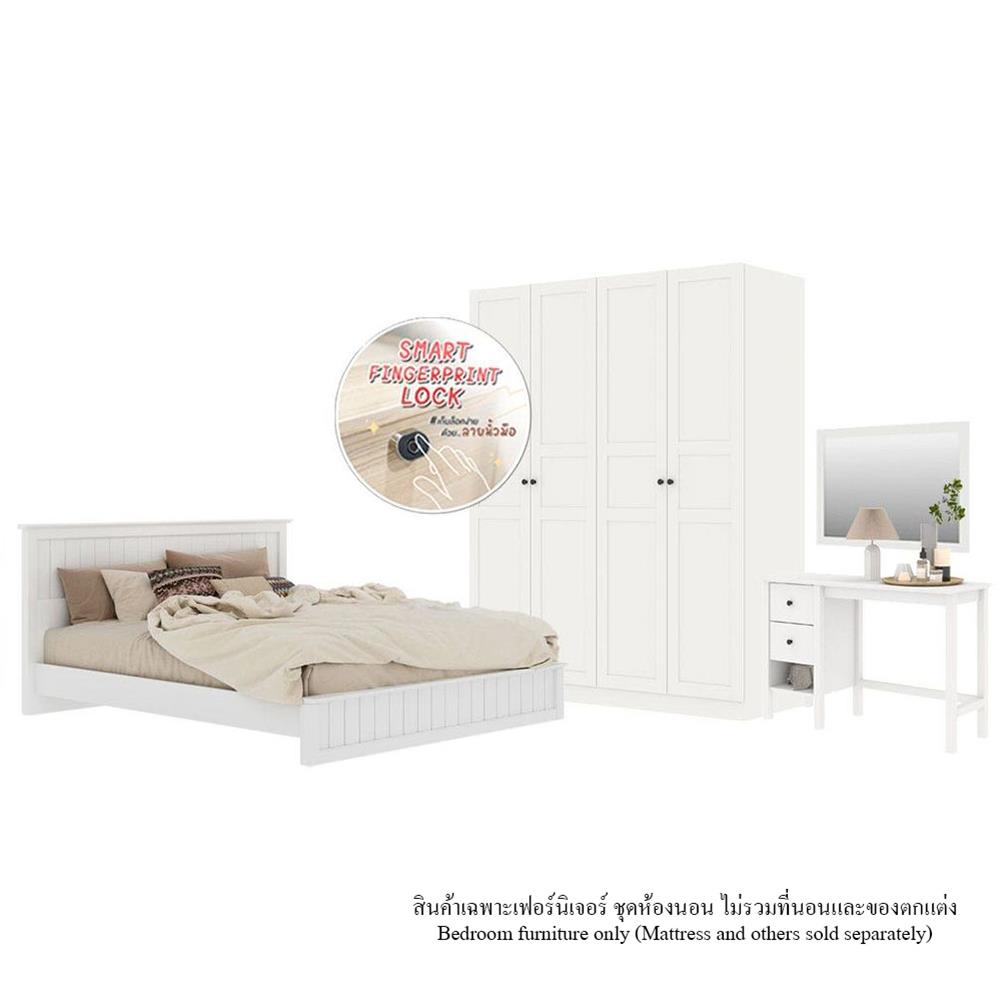 ชุดห้องนอน 6 ฟุต KONCEPT MONETA 59060639 สีขาว