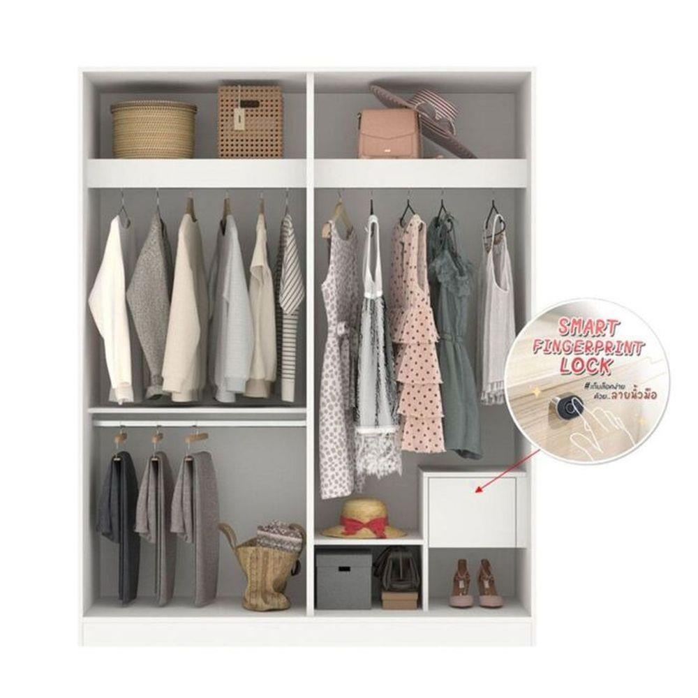 ชุดห้องนอน 6 ฟุต KONCEPT MONETA 59060639 สีขาว