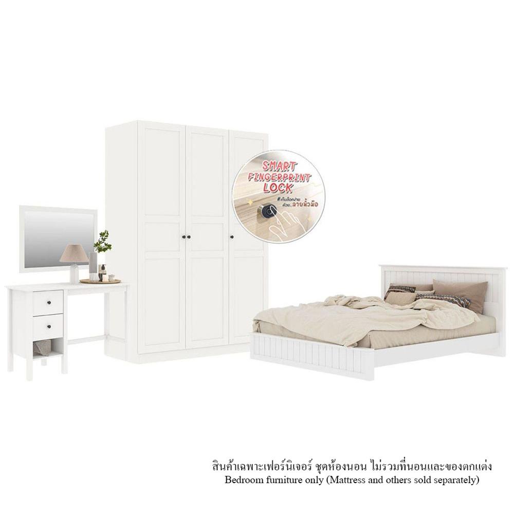 ชุดห้องนอน 6 ฟุต KONCEPT MONETA 59060636 สีขาว