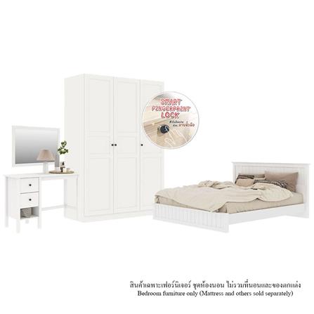 ชุดห้องนอน 6 ฟุต KONCEPT MONETA 59060636 สีขาว_0