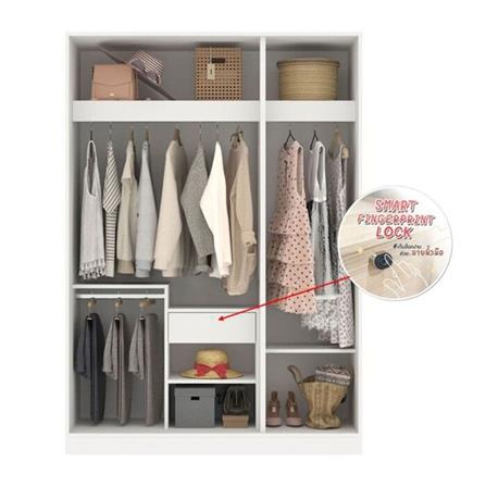 ชุดห้องนอน 6 ฟุต KONCEPT MONETA 59060636 สีขาว_3