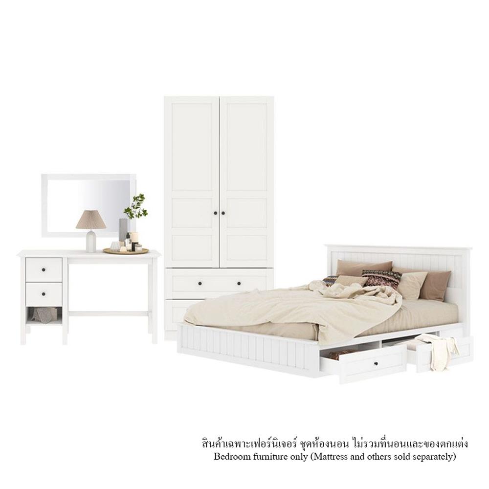 ชุดห้องนอน 6 ฟุต KONCEPT MONETA 59061994 สีขาว