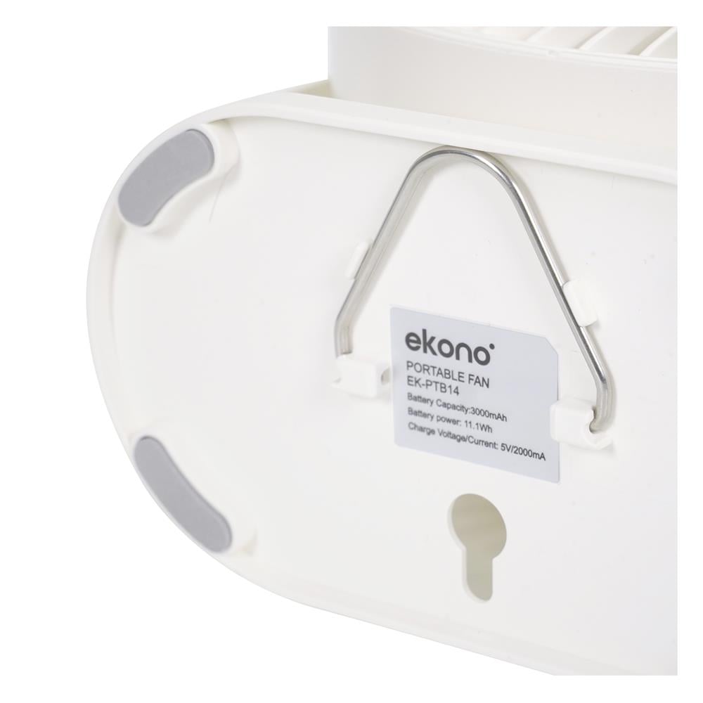 พัดลมพกพา 6 นิ้ว EKONO EK-PTB14WH สีขาว