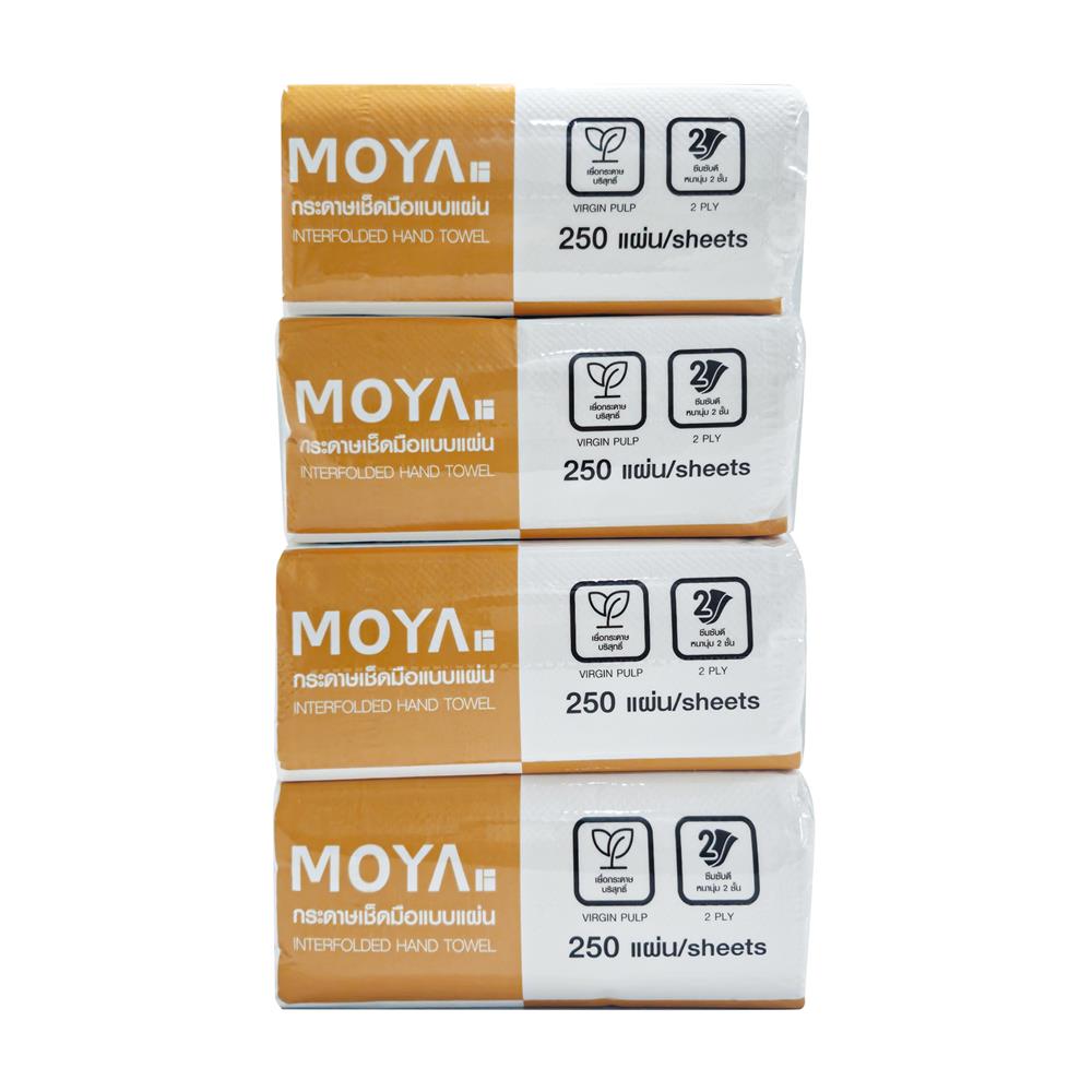 กล่องกระดาษทิชชู่+กระดาษเช็ดมือ MOYA ADS-816 สีขาว