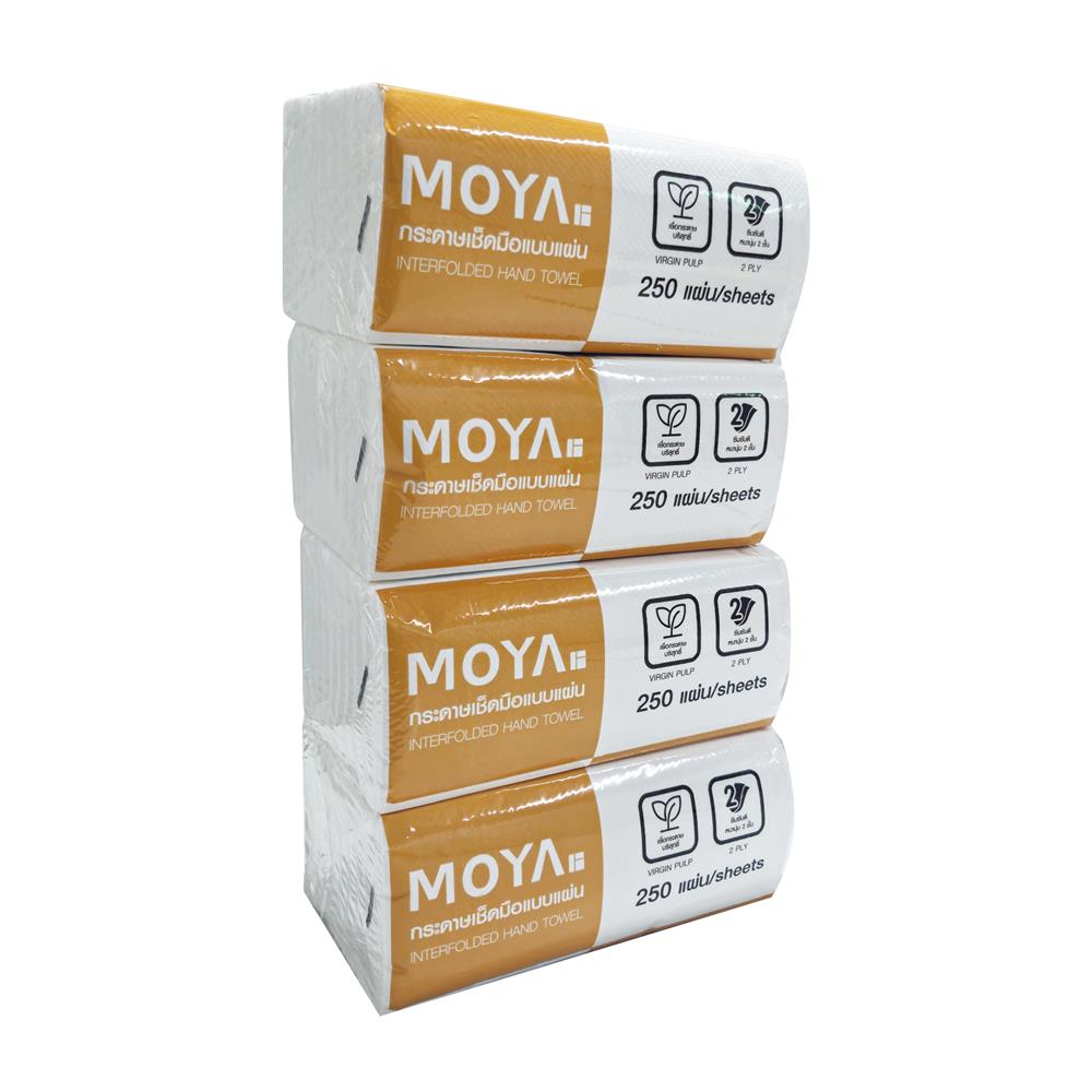 กล่องกระดาษทิชชู่+กระดาษเช็ดมือ MOYA ADS-816 สีขาว