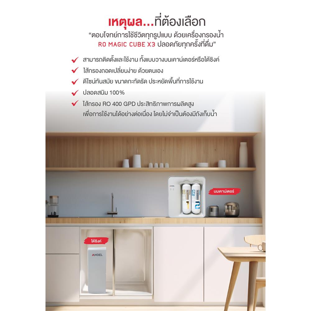 เครื่องกรองน้ำดื่ม ANGEL RO MAGIC CLUB X3