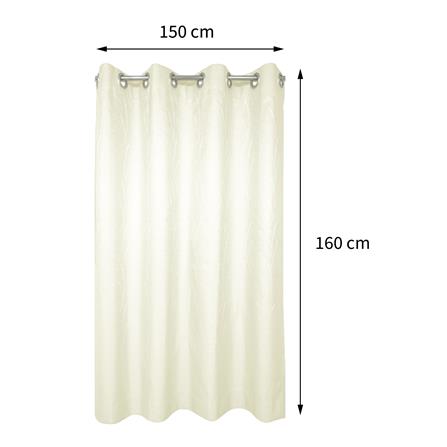 ผ้าม่าน EYELET HOME LIVING STYLE LORENZ UV 150X160 ซม. สีครีม_5