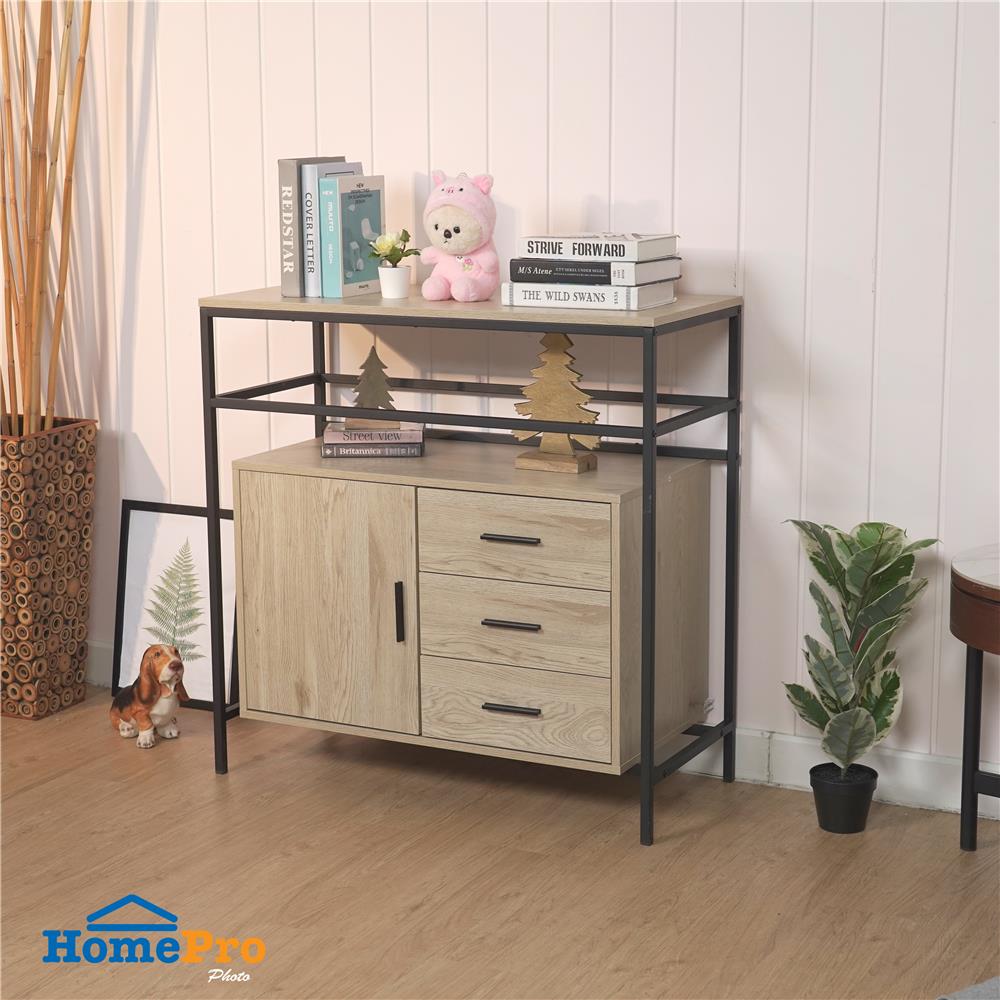 ชั้นวางของผสม FURDINI ZENO 91.5 ซม. สี NATURAL/ดำ