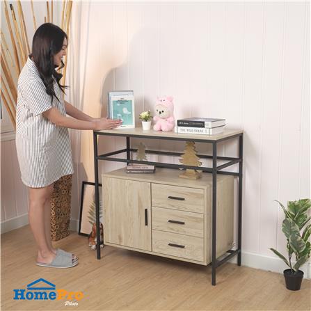 ชั้นวางของผสม FURDINI ZENO 91.5 ซม. สี NATURAL/ดำ_7