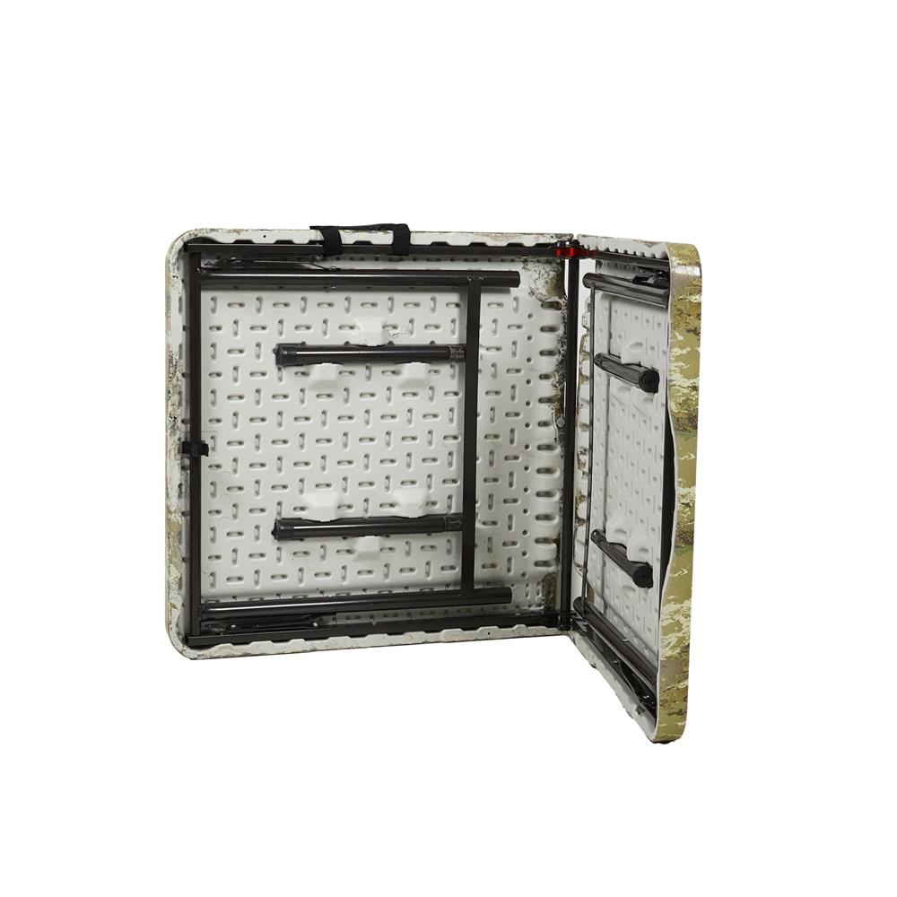 โต๊ะพับ HDPE SPRING ลายทหาร 120 ซม. สีขาว