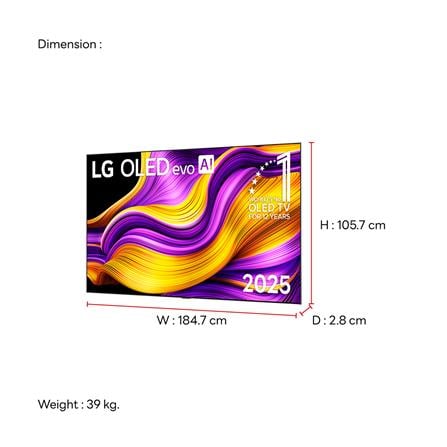 ทีวีโอแอลอีดี 83 นิ้ว LG (4K, OLED, SMART TV) OLED83G5PSA.ATM_9
