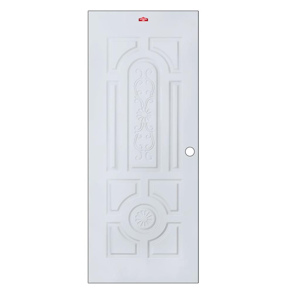 ประตูภายนอกเหล็ก เจาะลูกบิด PROFESSIONAL DOOR H1G 79.2x199.4 ซม. สีเทา