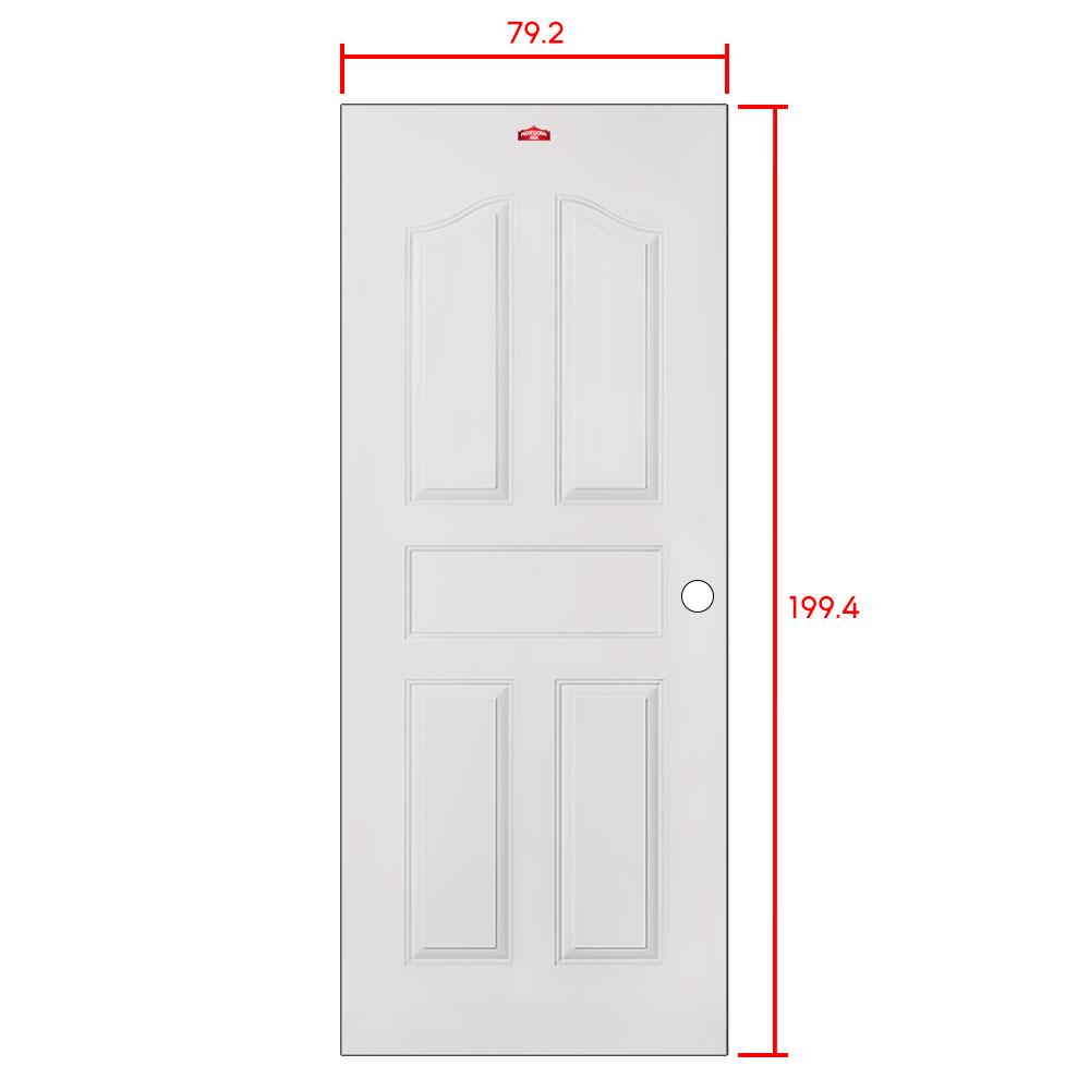 ประตูภายนอกเหล็ก เจาะลูกบิด PROFESSIONAL DOOR G1C 79.2x199.4 ซม. สีครีม
