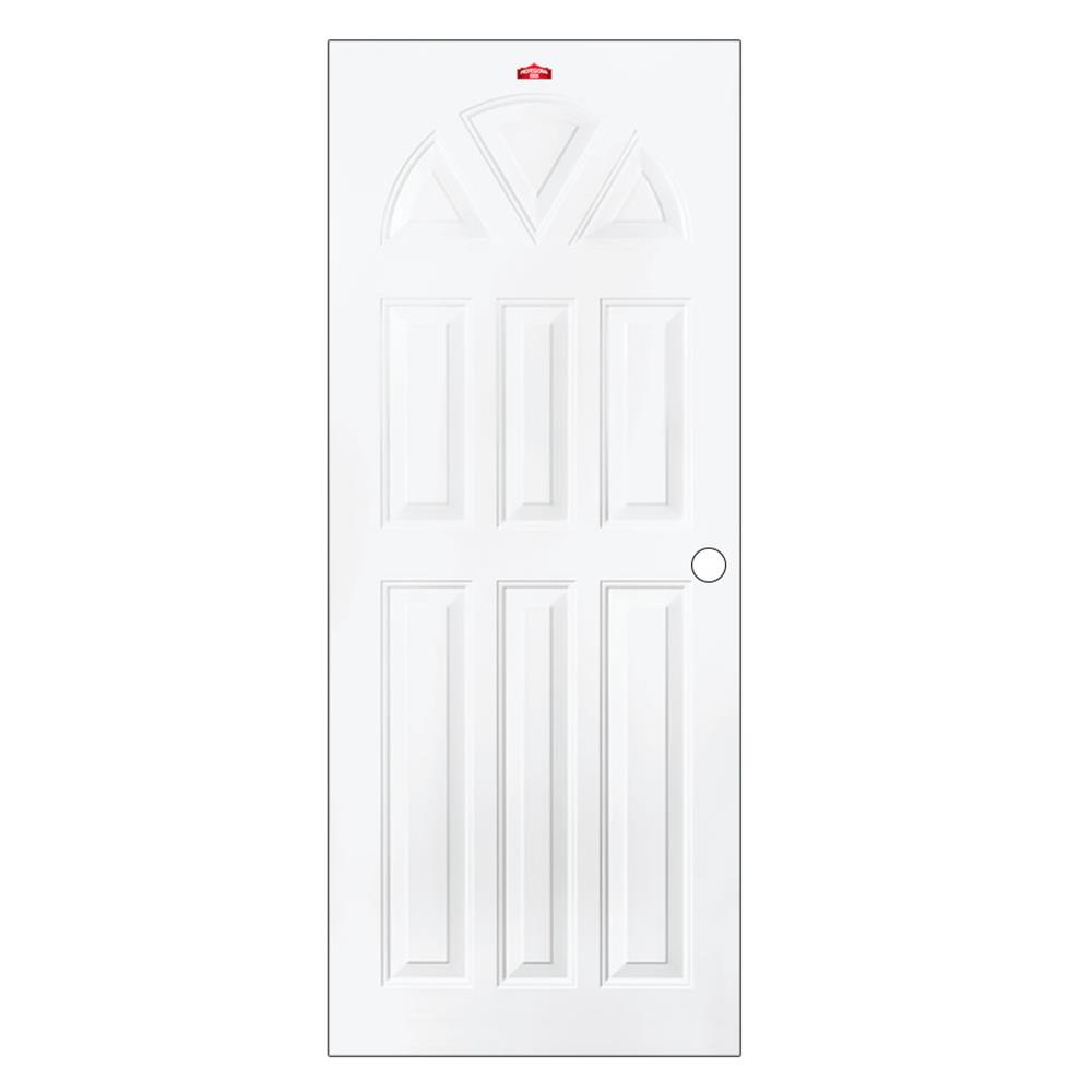 ประตูภายนอกเหล็ก เจาะลูกบิด PROFESSIONAL DOOR B2W 89.2x199.4 ซม. สีขาว