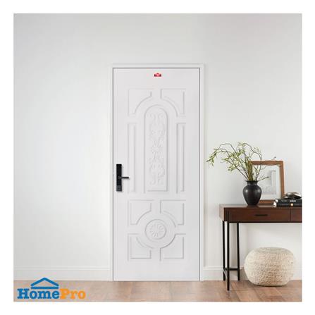 ประตูภายนอกเหล็ก เจาะลูกบิด PROFESSIONAL DOOR H1C 79.2x199.4 ซม. สีครีม_2