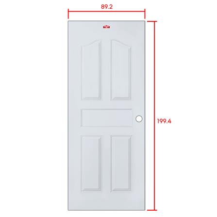 ประตูภายนอกเหล็ก เจาะลูกบิด PROFESSIONAL DOOR G2G 89.2x199.4 ซม. สีเทา_5