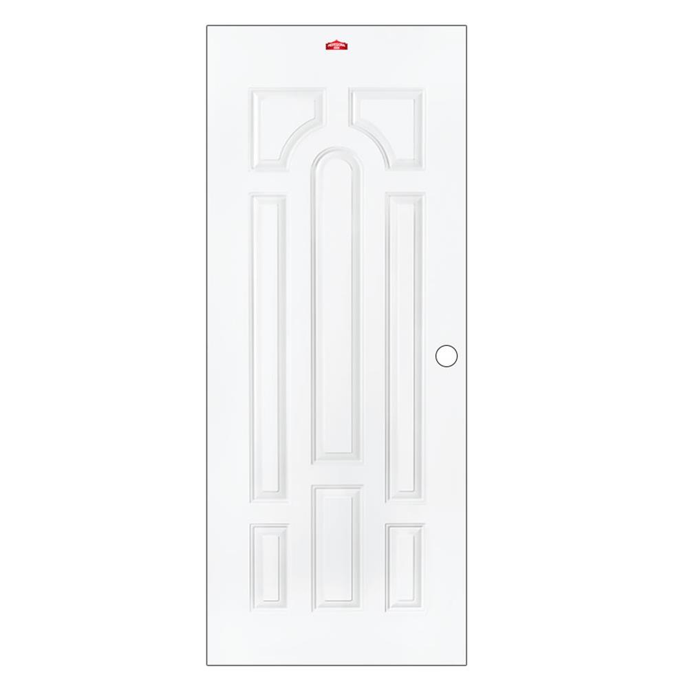 ประตูภายนอกเหล็ก เจาะลูกบิด PROFESSIONAL DOOR L2W 89.2x199.4 ซม. สีขาว