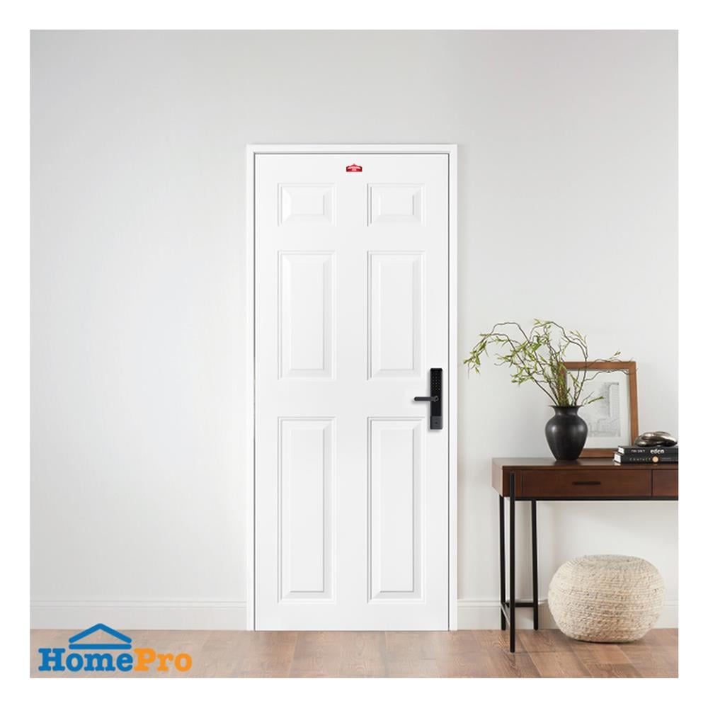 ประตูภายนอกเหล็ก เจาะลูกบิด PROFESSIONAL DOOR A2W 89.2x199.4 ซม. สีขาว