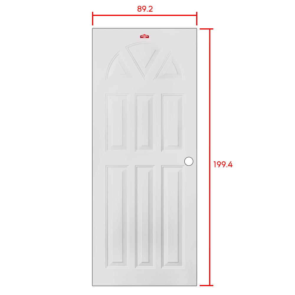 ประตูภายนอกเหล็ก เจาะลูกบิด PROFESSIONAL DOOR B2C 89.2x199.4 ซม. สีครีม