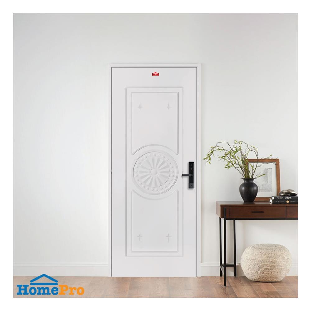 ประตูภายนอกเหล็ก เจาะลูกบิด PROFESSIONAL DOOR I1C 79.2x199.4 ซม. สีครีม