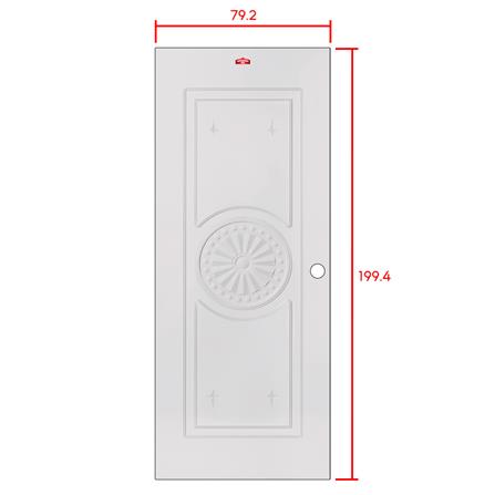 ประตูภายนอกเหล็ก เจาะลูกบิด PROFESSIONAL DOOR I1C 79.2x199.4 ซม. สีครีม_5