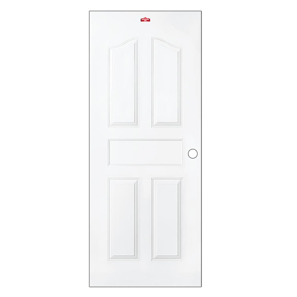 ประตูภายนอกเหล็ก เจาะลูกบิด PROFESSIONAL DOOR G1W 79.2x199.4 ซม. สีขาว