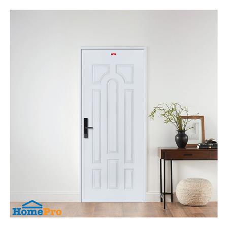 ประตูภายนอกเหล็ก เจาะลูกบิด PROFESSIONAL DOOR L1G 79.2x199.4 ซม. สีเทา_2