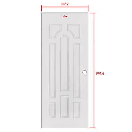 ประตูภายนอกเหล็ก เจาะลูกบิด PROFESSIONAL DOOR L2C 89.2x199.4 ซม. สีครีม_5