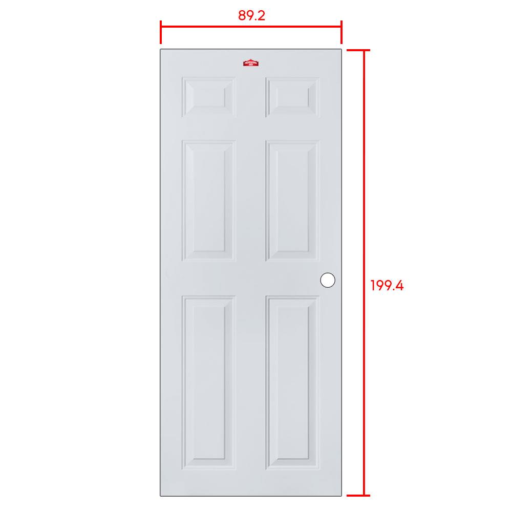 ประตูภายนอกเหล็ก เจาะลูกบิด PROFESSIONAL DOOR A2G 89.2x199.4 ซม. สีเทา