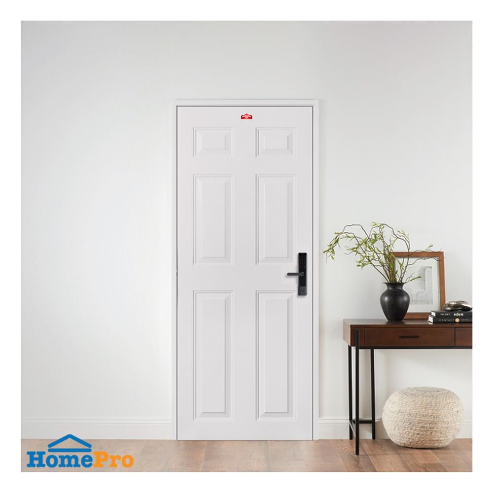 ประตูภายนอกเหล็ก เจาะลูกบิด PROFESSIONAL DOOR A2C 89.2x199.4 ซม. สีครีม