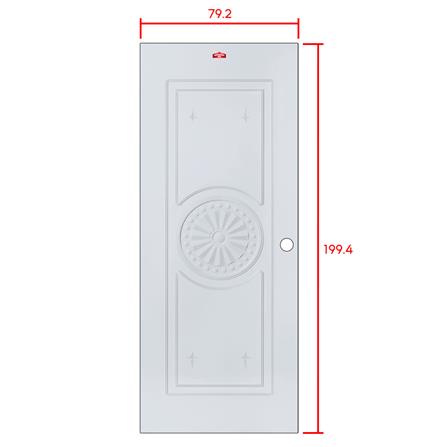 ประตูภายนอกเหล็ก เจาะลูกบิด PROFESSIONAL DOOR I1G 79.2x199.4 ซม. สีเทา_5