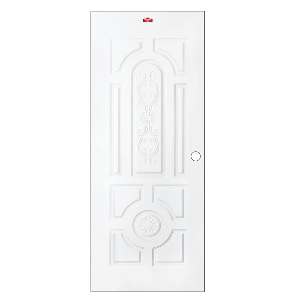 ประตูภายนอกเหล็ก เจาะลูกบิด PROFESSIONAL DOOR H1W 79.2x199.4 ซม. สีขาว
