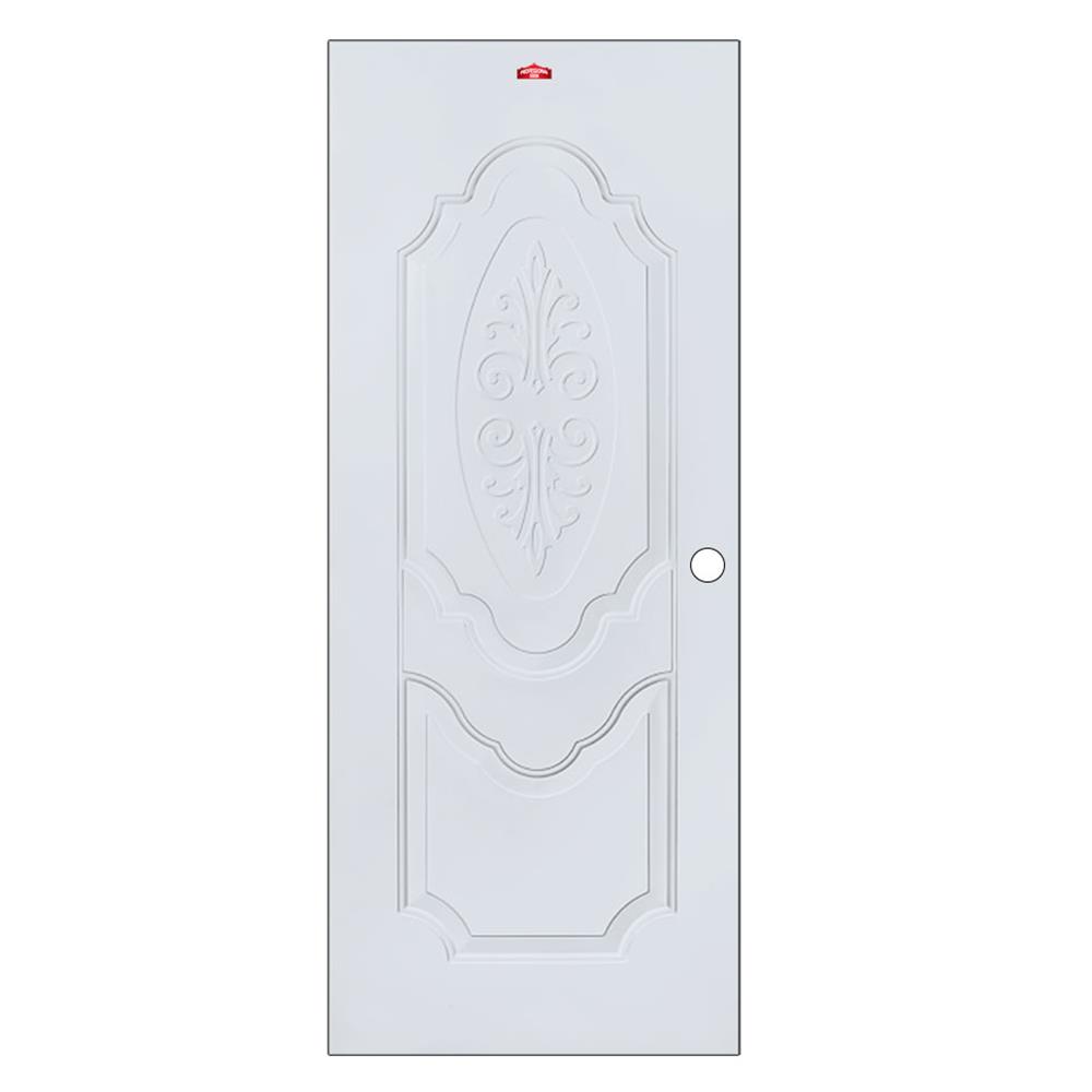 ประตูภายนอกเหล็ก เจาะลูกบิด PROFESSIONAL DOOR R2G 89.2x199.4 ซม. สีเทา