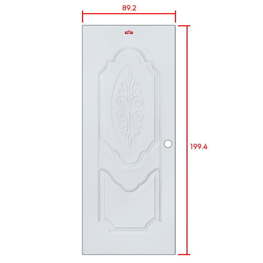 ประตูภายนอกเหล็ก เจาะลูกบิด PROFESSIONAL DOOR R2G 89.2x199.4 ซม. สีเทา