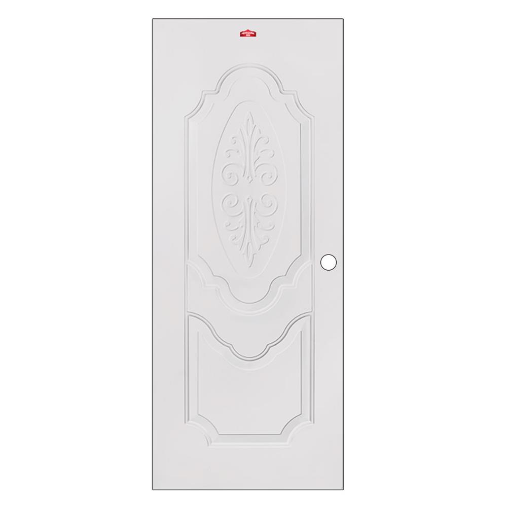 ประตูภายนอกเหล็ก เจาะลูกบิด PROFESSIONAL DOOR R1C 79.2x199.4 ซม. สีครีม