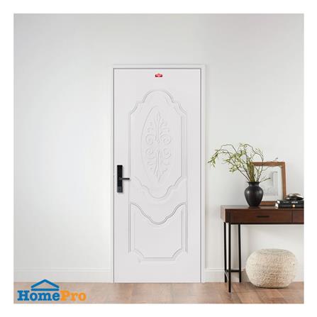 ประตูภายนอกเหล็ก เจาะลูกบิด PROFESSIONAL DOOR R1C 79.2x199.4 ซม. สีครีม_2