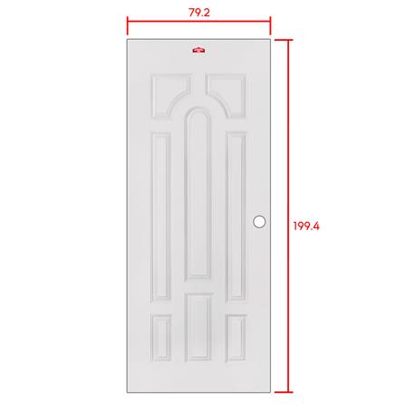 ประตูภายนอกเหล็ก เจาะลูกบิด PROFESSIONAL DOOR L1C 79.2x199.4 ซม. สีครีม_5