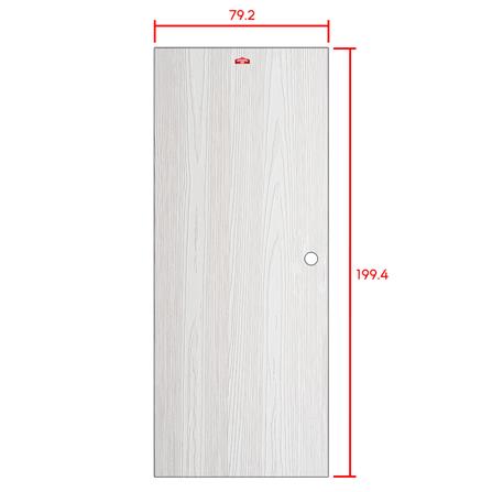 ประตูภายนอกเหล็ก เจาะลูกบิด PROFESSIONAL DOOR WD1W 79.2x199.4 ซม. สีขาวเม็ดทราย_5