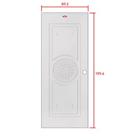 ประตูภายนอกเหล็ก เจาะลูกบิด PROFESSIONAL DOOR I2C 89.2x199.4 ซม. สีครีม_5