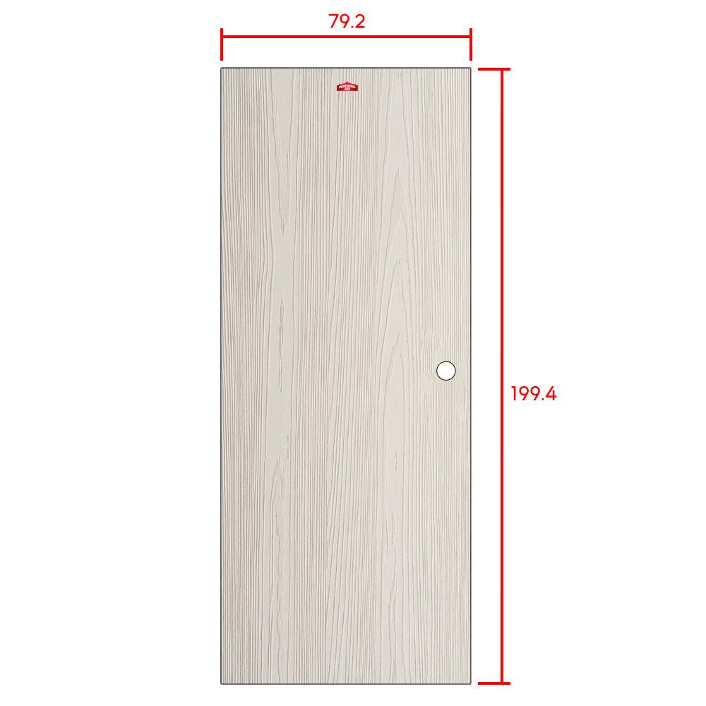 ประตูภายนอกเหล็ก เจาะลูกบิด PROFESSIONAL DOOR WD1C 79.2x199.4 ซม. สีครีม