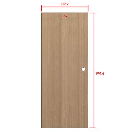 ประตูภายในเหล็ก เจาะลูกบิด PROFESSIONAL DOOR D2-40 89.2x199.4 ซม. สีน้ำตาล_5
