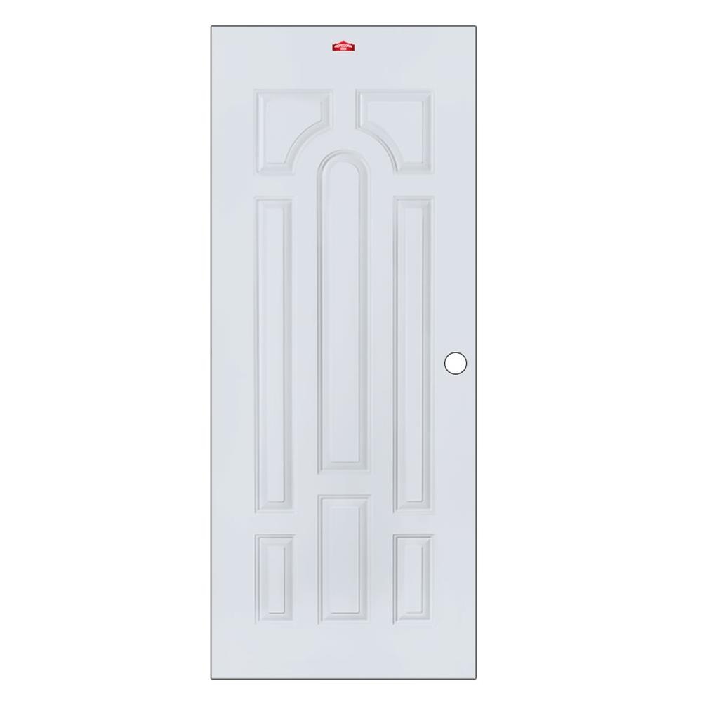 ประตูภายนอกเหล็ก เจาะลูกบิด PROFESSIONAL DOOR L2G 89.2x199.4 ซม. สีเทา