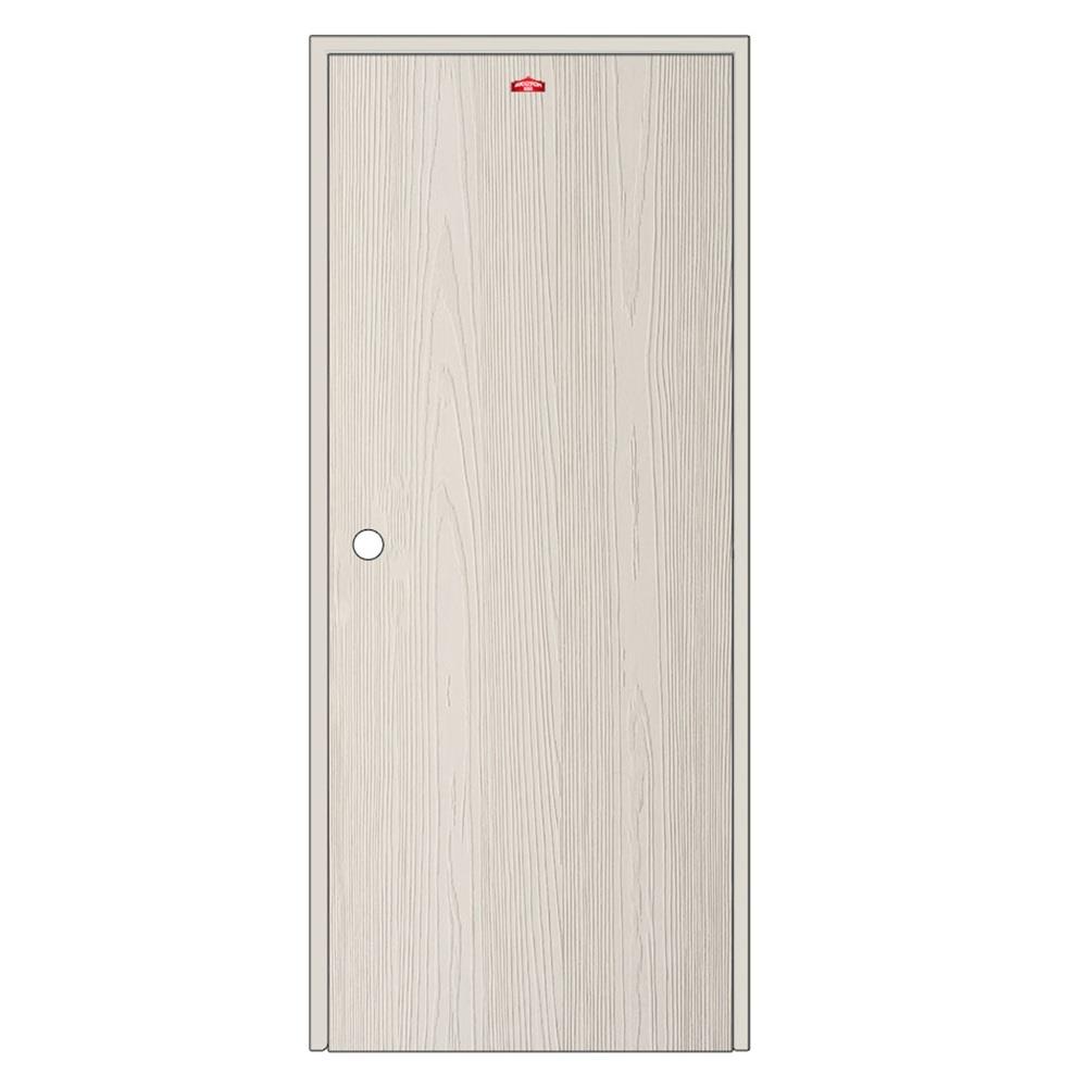 ชุดประตูเหล็ก เจาะลูกบิด PROFESSIONAL DOOR FR2LC+WD2C 96.4x203.5 ซม. สีครีม