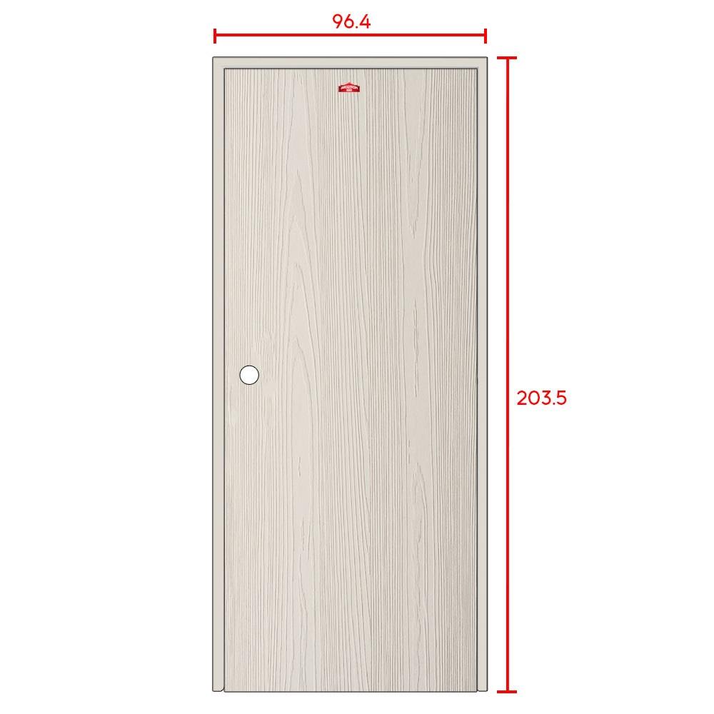 ชุดประตูเหล็ก เจาะลูกบิด PROFESSIONAL DOOR FR2LC+WD2C 96.4x203.5 ซม. สีครีม