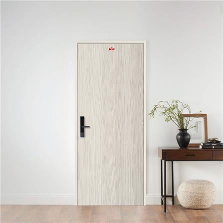 ชุดประตูเหล็ก เจาะลูกบิด PROFESSIONAL DOOR FR2LC+WD2C 96.4x203.5 ซม. สีครีม_2