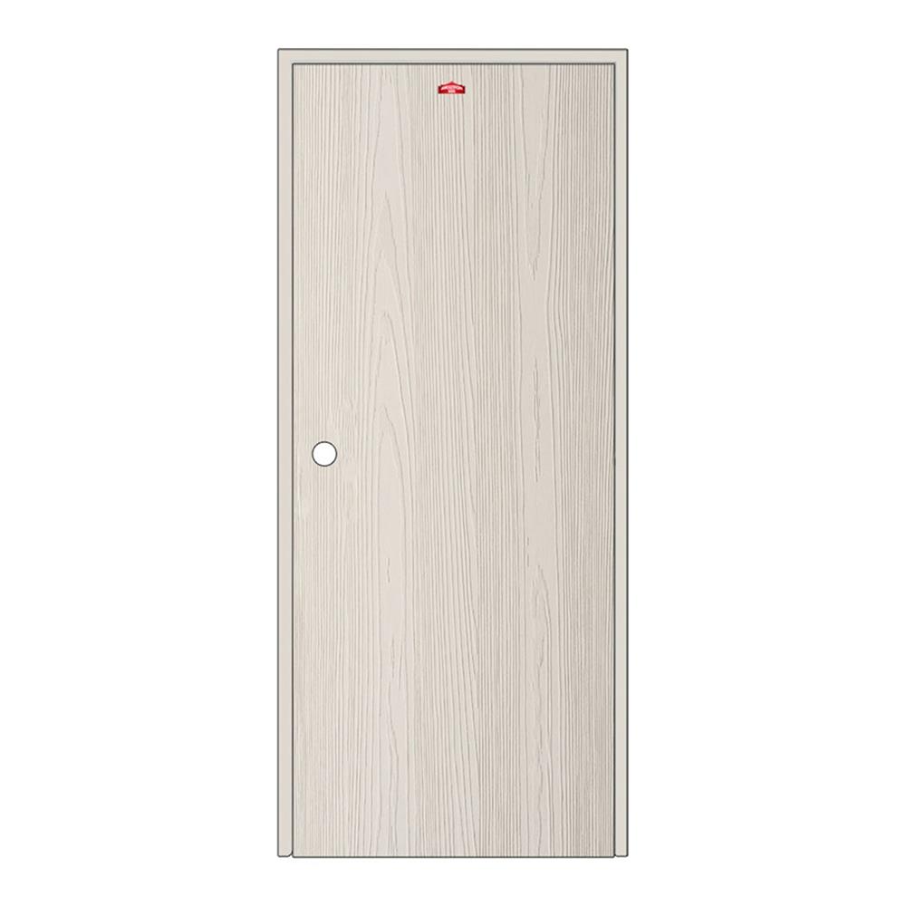 ชุดประตูเหล็ก เจาะลูกบิด PROFESSIONAL DOOR FR1LC+WD1C 86.4x203.5 ซม. สีครีม