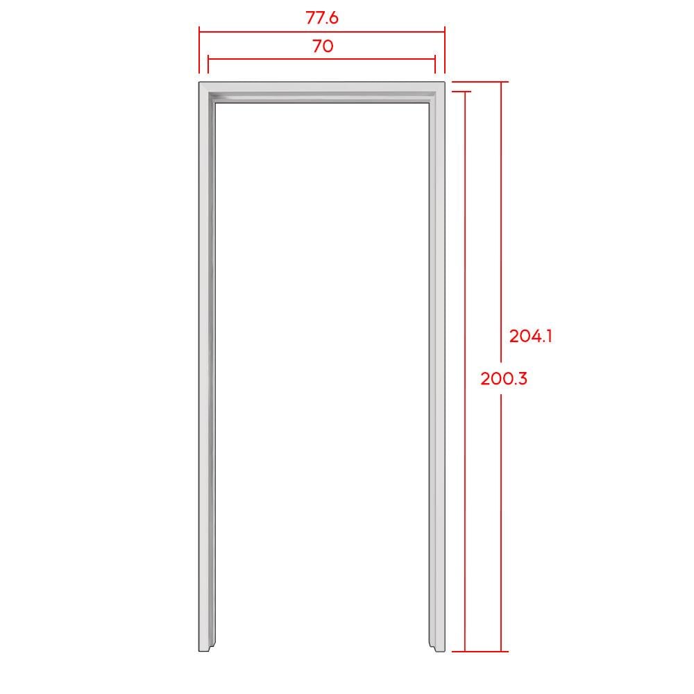วงกบประตูอะลูมิเนียม PROFESSIONAL DOOR AF2LC 77.6x204.1 ซม. สีครีม