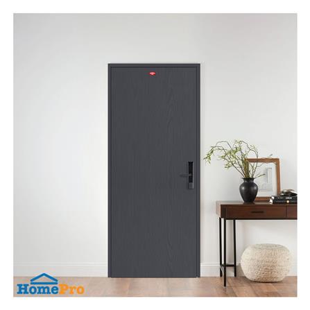 ชุดประตูเหล็ก เจาะลูกบิด PROFESSIONAL DOOR FR1RBK+WD1BK 86.4x203.5 ซม. สีเทาเม็ดทราย_3