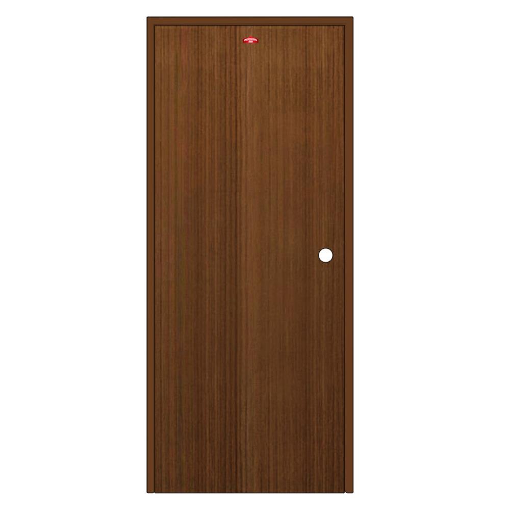 ชุดประตูภายในเหล็ก เจาะลูกบิด PROFESSIONAL DOOR FR2RBW+D238 96.4x203.5 ซม. สีน้ำตาล
