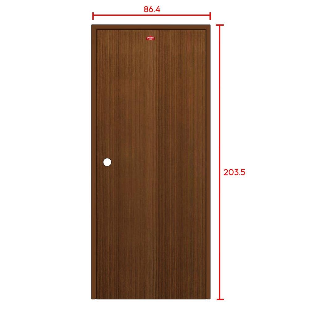 ชุดประตูภายในเหล็ก เจาะลูกบิด PROFESSIONAL DOOR FR1LBW+D138 86.4x203.5 ซม. สีน้ำตาล